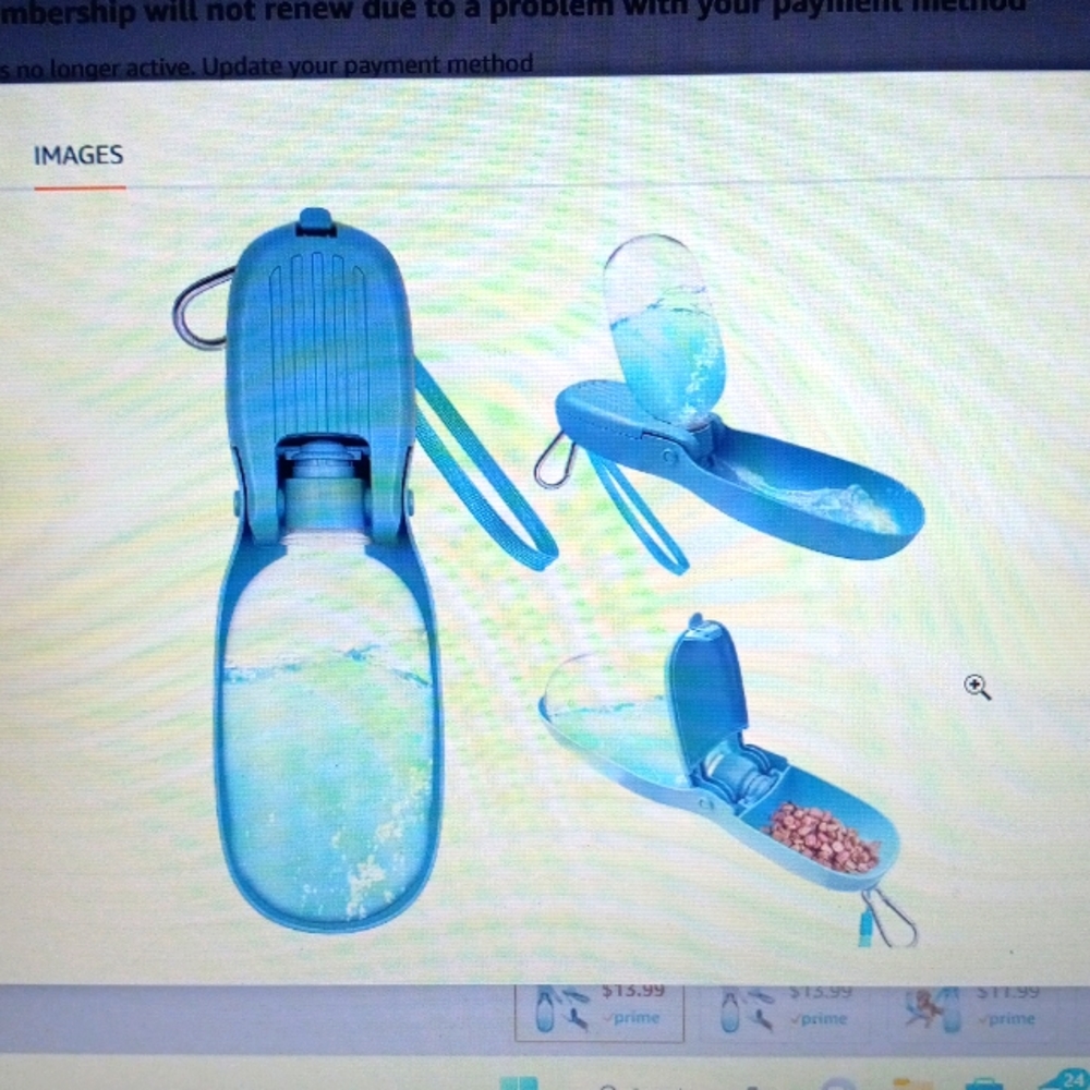 2 in 1 portable dog water bottle and feeder